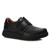 Clarks Un Abode Strap Wider Fit-Black Leather